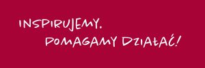 Stylizowany tekst o&nbsp;treści "Informujemy. Pomagamy działać!"