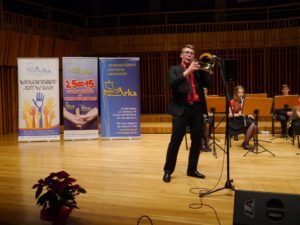 Koncert Orkiestry Dętej "Boni Angeli" podczas uroczystej Gali Wolontariatu w&nbsp;2016 r.