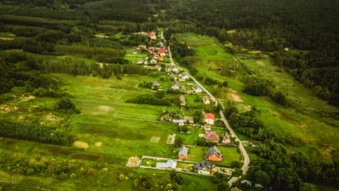 Wólka Żabna widziana z lotu ptaka