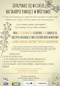 plakat zapraszający na&nbsp;otwarcie tablic