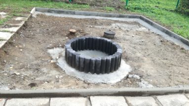 wmurowany krąg ogniskowy