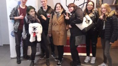 Uczniowie z Zespołu Szkół im. St. Żeromskiego w Darłowie zadowoleni, że i w ich szkole byliśmy.