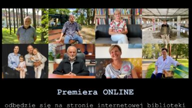 Plakat zapraszający na premierę finału projektu online.