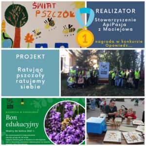 Zdjęcia z&nbsp;realizacji projektu "Ratując pszczoły ratujemy siebie" - nagrodzonego w&nbsp;konkursie Opowiedz...