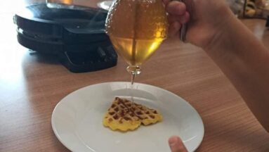 Gofry ociekające miodem